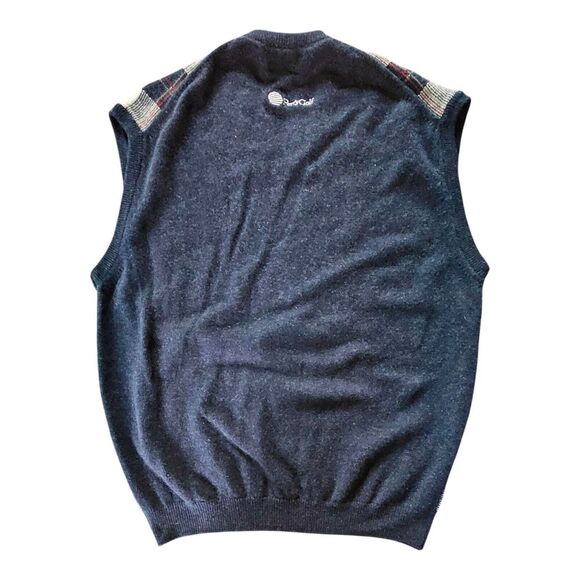 Vtg Peter Scott Scotland Lambswool Sweater Vest Plaid Academia Perry Golf Sz L - Picture 2 of 8